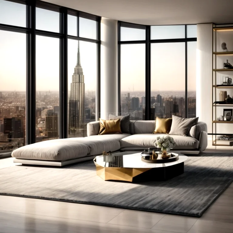 View of a modern luxury apartment living room